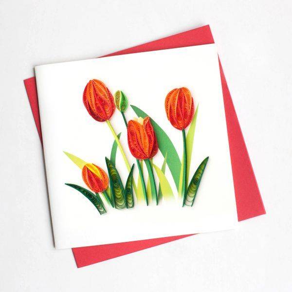 Букет из тюльпанов — бумажный вариант своими руками