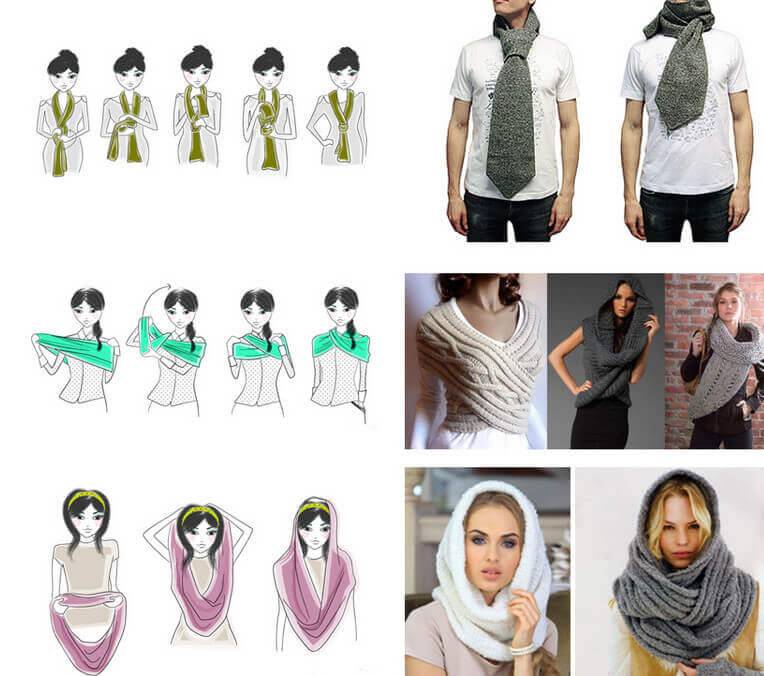 Как красиво и необычно завязать шарф на шее?