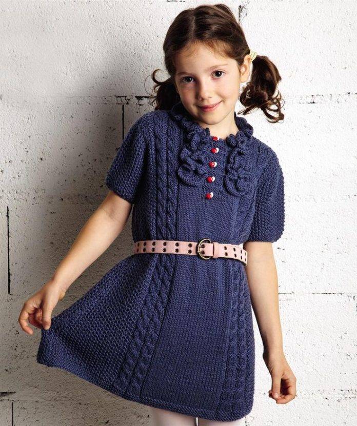 Уроки вязания для маленькой девочки 5-7 лет: вяжем спицами модные вещи