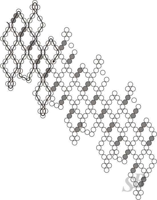 Бисерная сетка для браслета схема