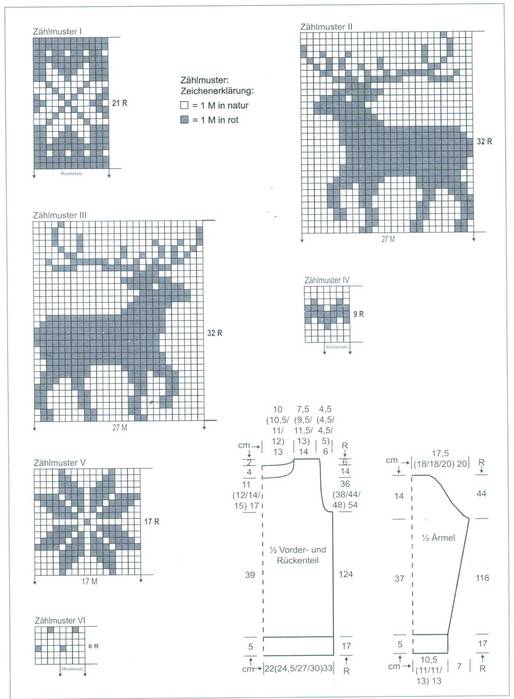 Свитер с оленями спицами схемы с описаниями