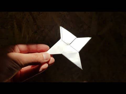 Как сделать из бумаги сюрикен своими руками: фото оригами сюрикена, видео, чертеж