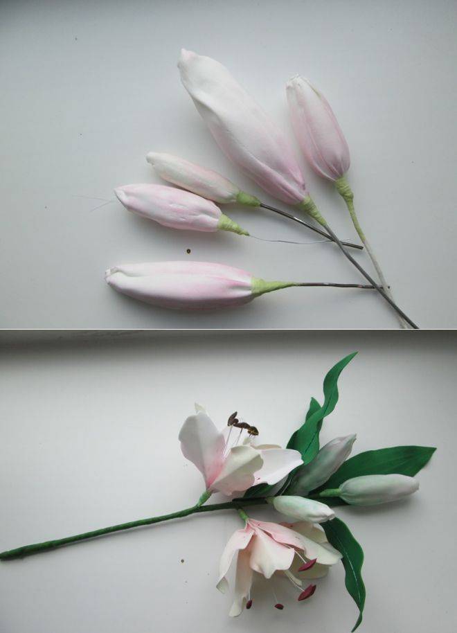 Как сделать цветы из фоамирана, мастер-класс. лилия из фоамирана своими руками, пошаговые фото, видео