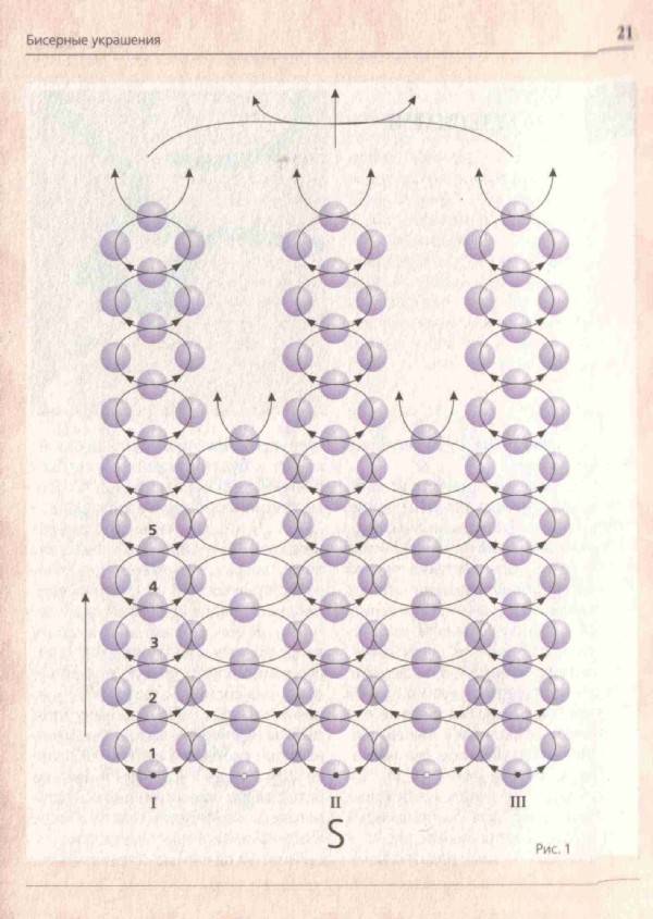 Топ из бусин схема своими руками