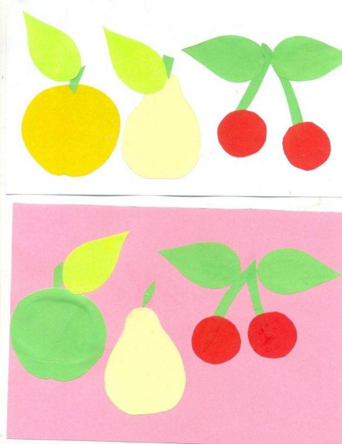 Конспект нод по обрывной аппликации «яблоко и груша на тарелке» с детьми средней группы