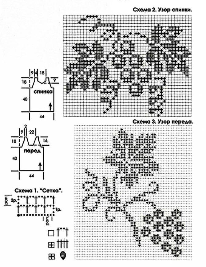 Узоры для филейного вязания крючком схемы картинки