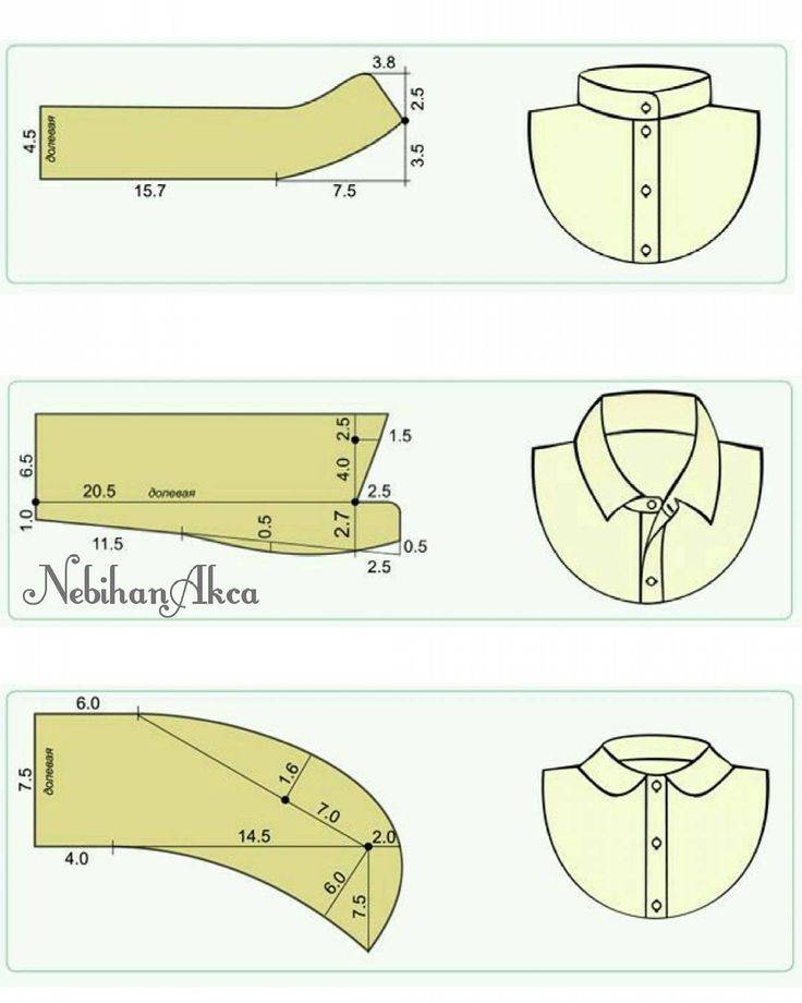 Чертеж рубашечного воротника - 87 фото