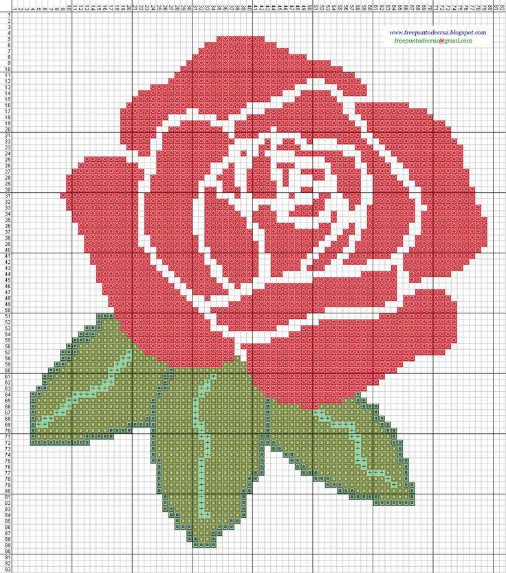 Инструкция по вышивке крестом: розы, 3 варианта схем