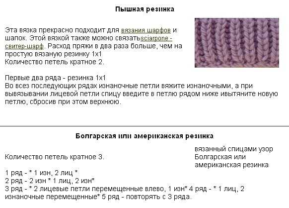 Двойная резинка спицами: поэтапные схемы вязания спицами. мастер-класс для начинающих с фото-обзорами применения двойной резинки