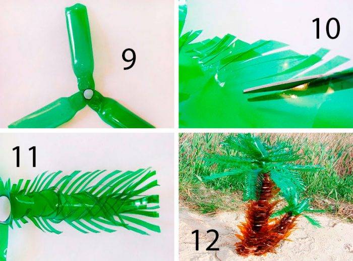 Как сделать пальму из пластиковых бутылок своими руками пошагово фото для начинающих