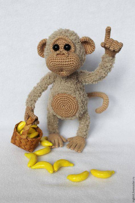 Как связать крючком обезьянку амигуруми, схемы, описание