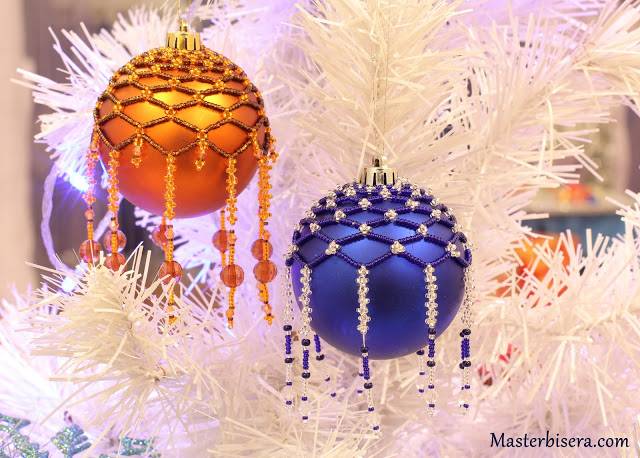 Елочные шары из бисера: мастер-класс по изготовлению бисерных изделий, схемы плетения