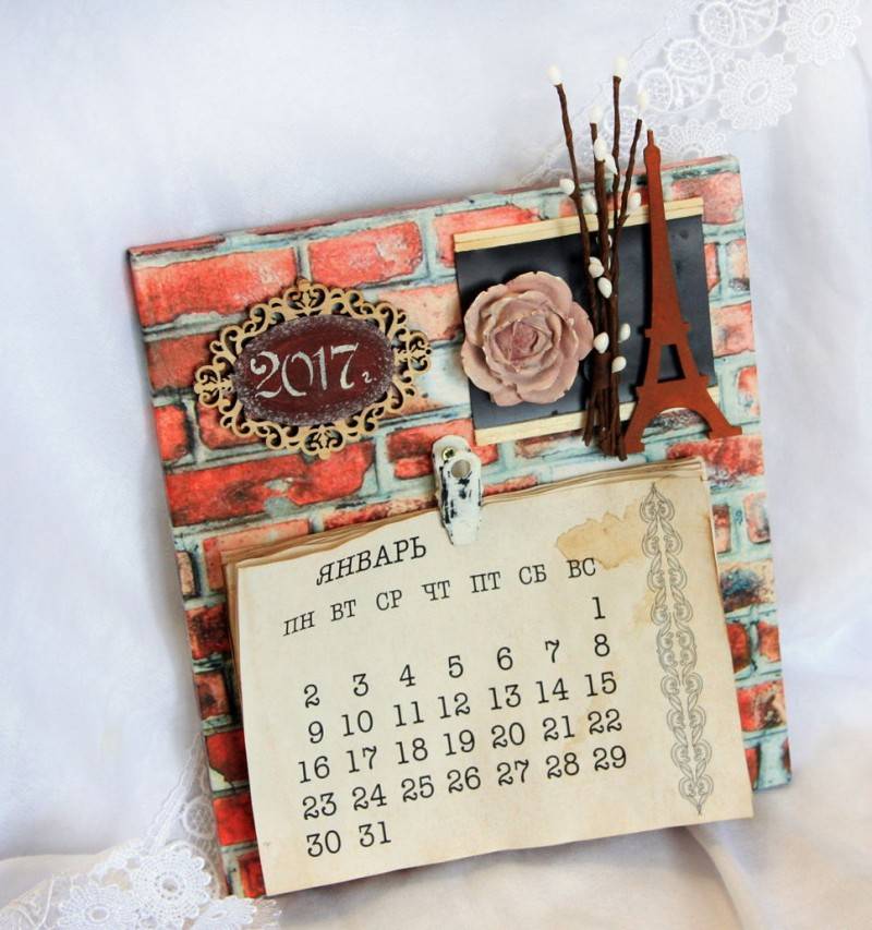 Календарь своими руками — пошаговая инструкция как сделать настольный и настенный календарь