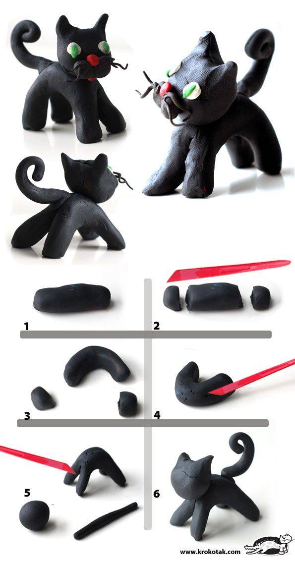 Как слепить кота из пластилина своими руками. топ - 20 идей с фото. рыжий котенок: мастер-класс