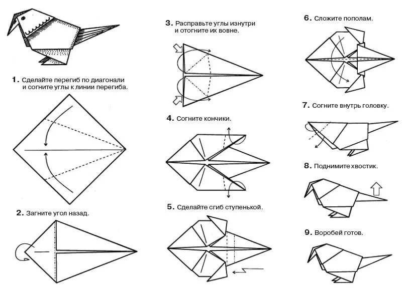 Животные из бумаги оригами. пошаговые инструкции + 800 фото