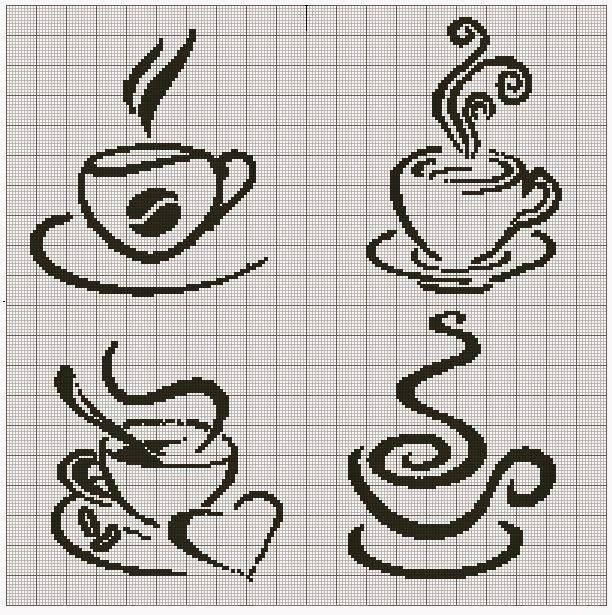 Схема вышивки крестом чашка кофе с сердечком. кофейная вышивка: выбираем схему ароматной чаши - все о моде