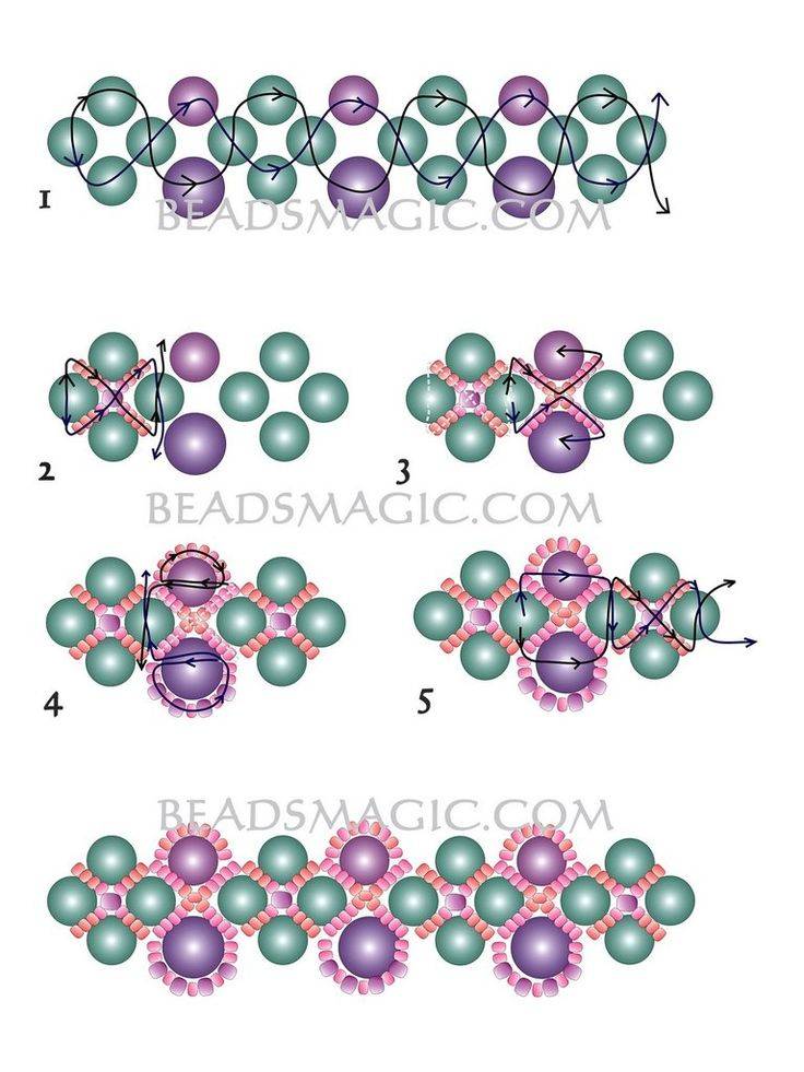 Браслеты из бусин схемы
