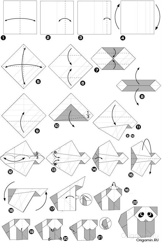 Гармошка из бумаги: схемы оригами и пошаговый мк по изготовлению