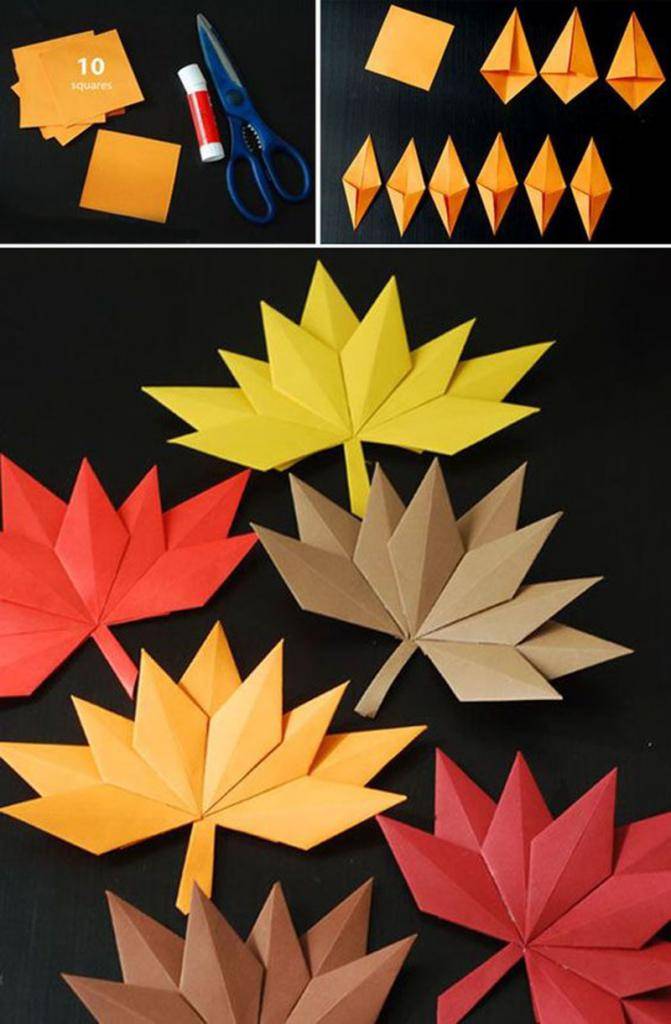 Поделки из осенних листьев своими руками, идеи с фото, мастер-классы