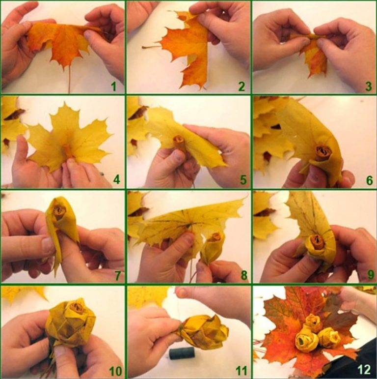 Аппликации из осенних листьев своими руками, 7 мастер-классов