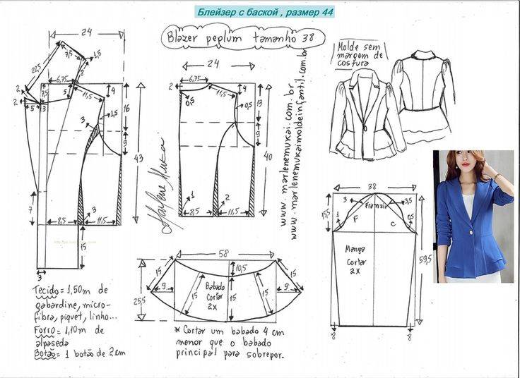 Школа шитья armalini. выкройка баски к юбке или блузке