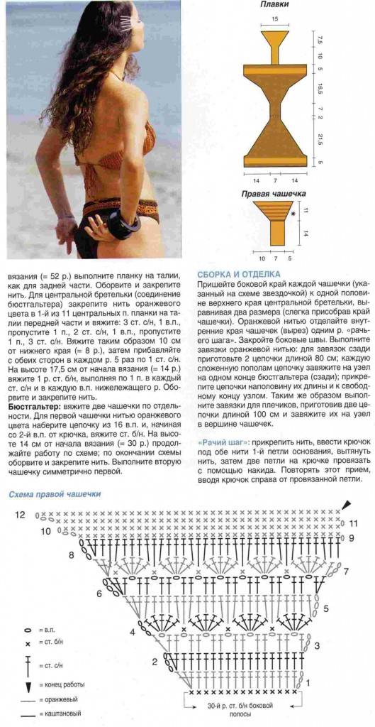 Бикини крючком схема и описание