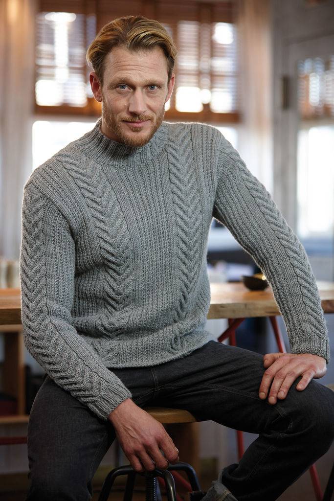 Как связать мужской свитер, пуловер или кофту спицами?