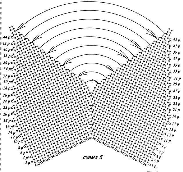 Лиф связанный крючком схема