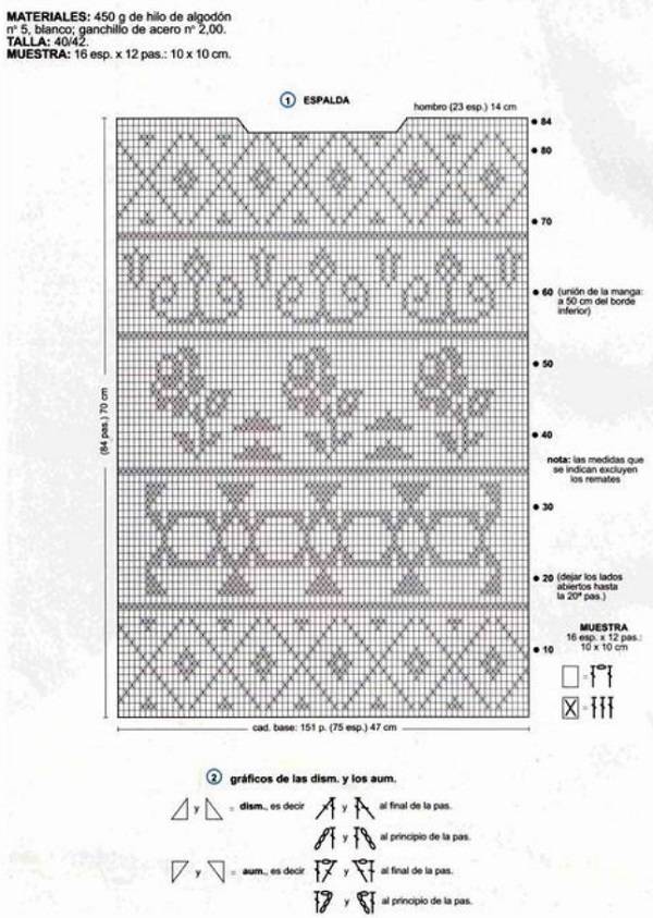 Летняя кофточка филейным узором крючком схемы и описание