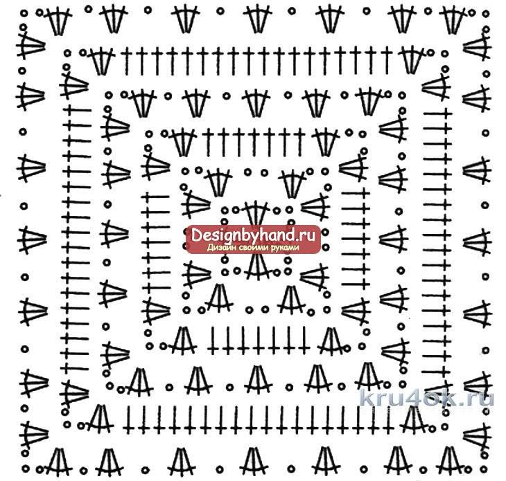 Чехол на стул крючком квадратная схема вязания