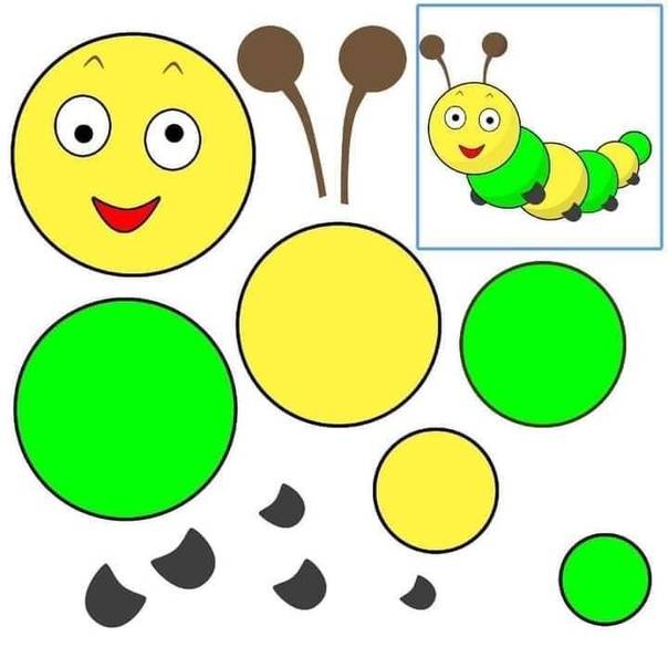 Аппликации для малышей 2, 3, 4 лет из цветной бумаги, ватных дисков, круп, пластилина, фруктов и овощей