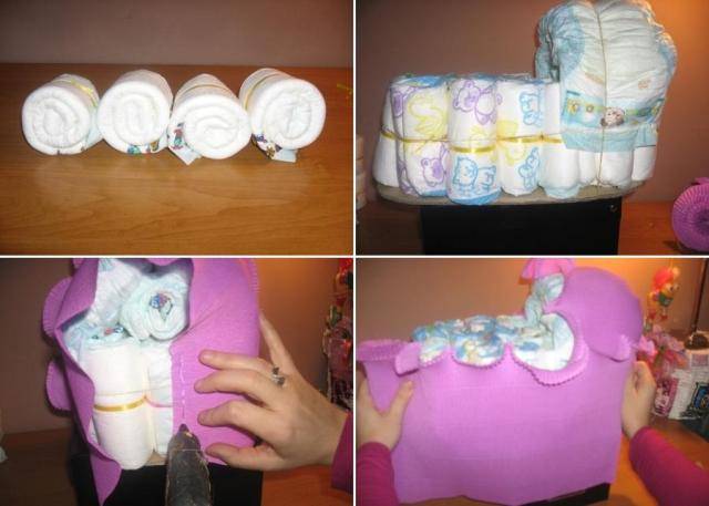 Подарки из памперсов своими руками: мастер класс по созданию красивых и практичных поделок для новорожденных