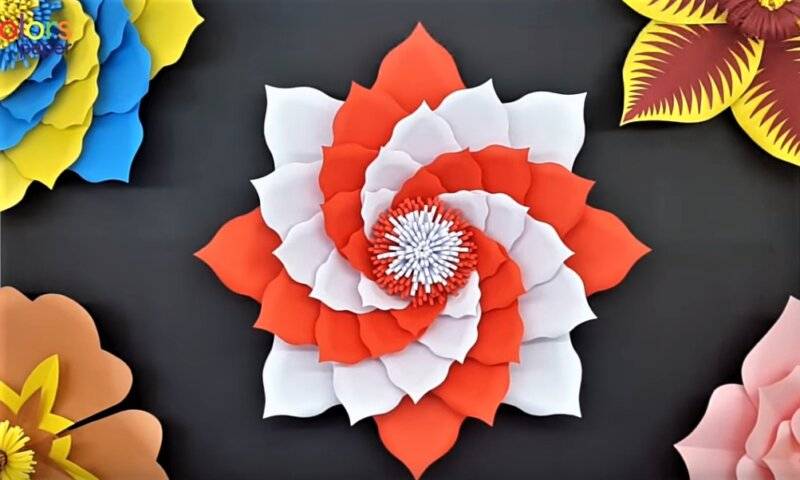 Объемные цветы из цветной бумаги для украшения своими руками (схемы, шаблоны)