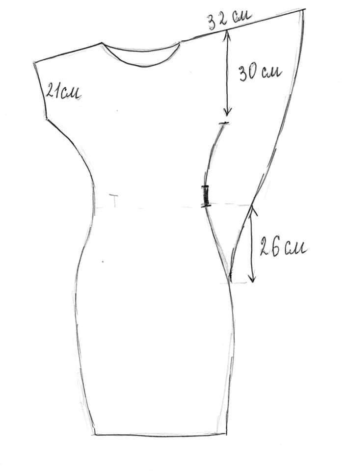 Базовая выкройка платья 52-56 р. для скачивания от а. корфиати