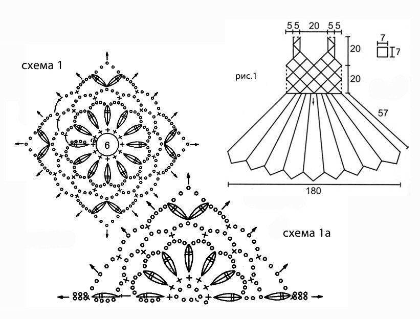 Сарафан для девочки крючком на 6 лет схемы