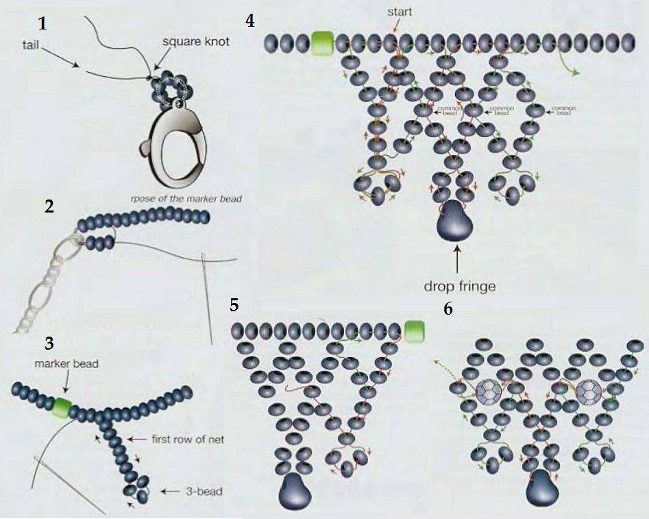Бижутерия из бисера своими руками со схемами для начинающих в картинках и в схемах