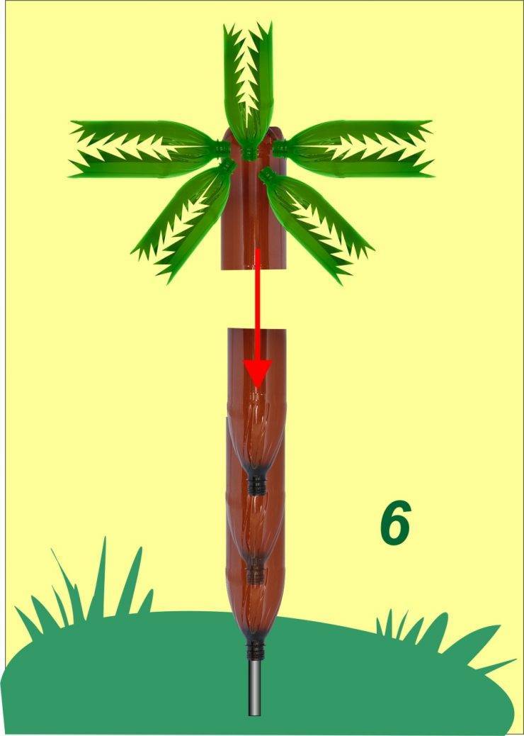 Пальма из пластиковых бутылок – пошаговая инструкция как сделать искусственное растение (85 фото)
