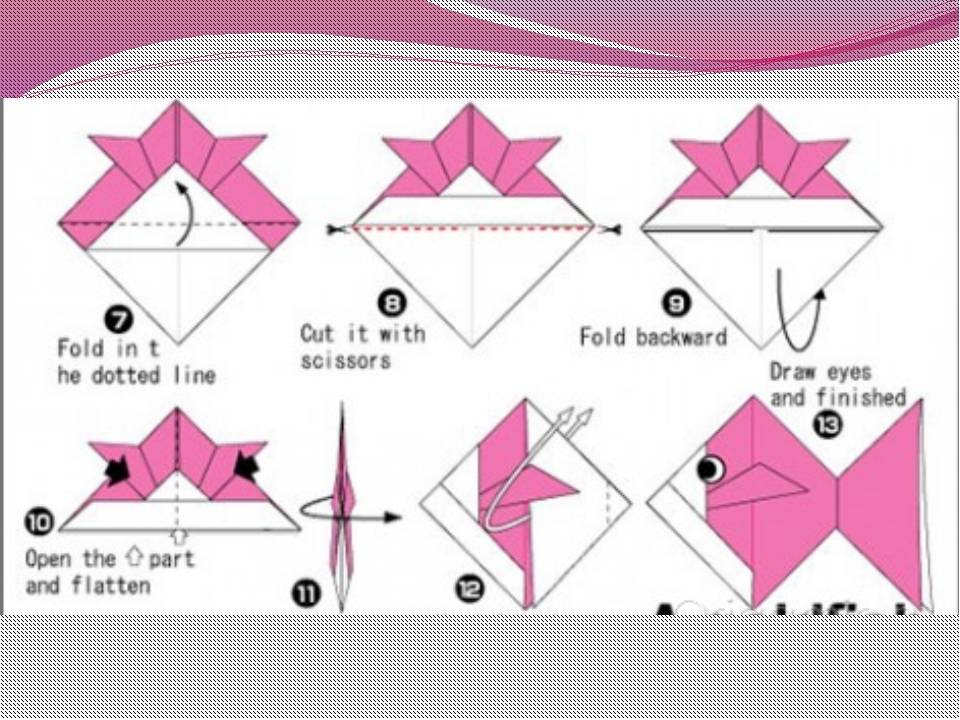 Оригами рыбка для детей: схема и мастер-класс
