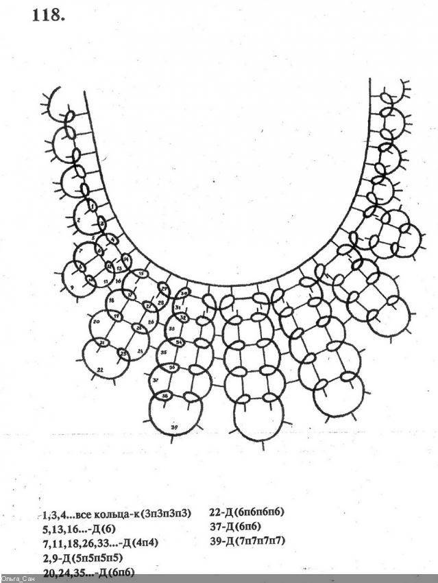 Колье крючком схемы и описание