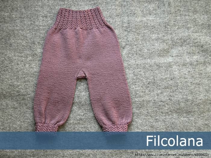 Вяжем простые теплые штанишки для малышей