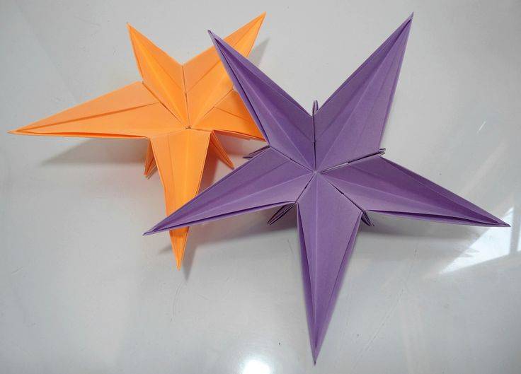 Как сделать красивую объемную звезду из бумаги на елку своими руками: инструкции с пошаговыми фото и видео-примерами | qulady