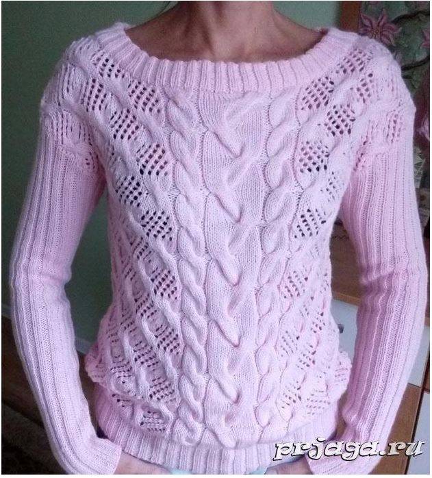 Узор для свитера женского спицами