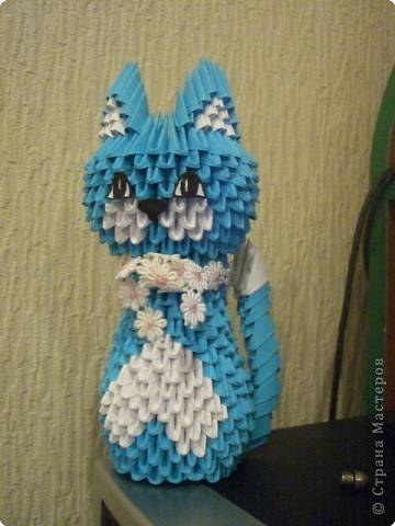 Модульное оригами кошка плоская. цветные котики из модулей. мастерим поделку «кошечка-китти» из ярких модулей