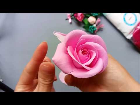 Лепим розу из полимерной глины. правила работы с белой пластикой