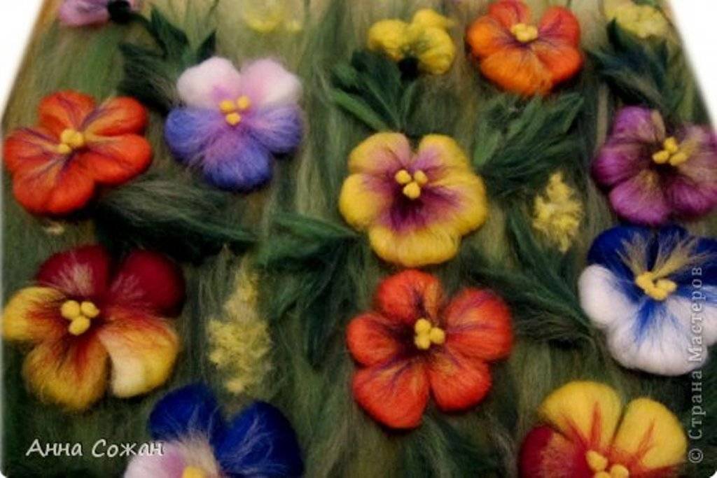 Цветы из шерсти (85 фото) — как свалять цветок из войлока или шерстяную брошь. пошаговая инструкция для начинающих