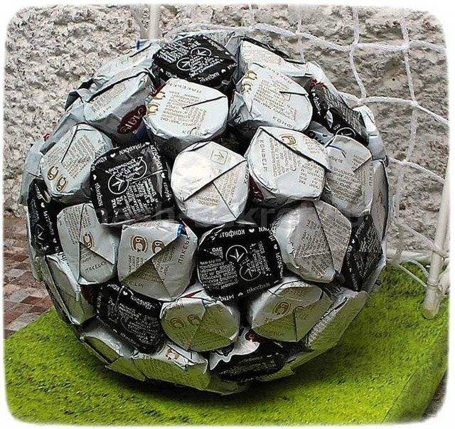 Свит-дизайн день рождения моделирование конструирование футбольный мяч из конфет