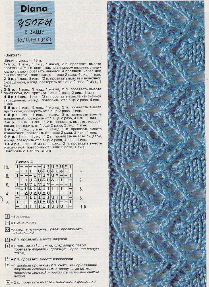 Схемы ажурных узоров » вязание спицами с описанием - страница 6