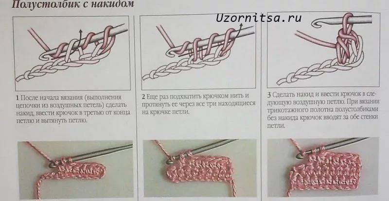 Схема полустолбик без накида