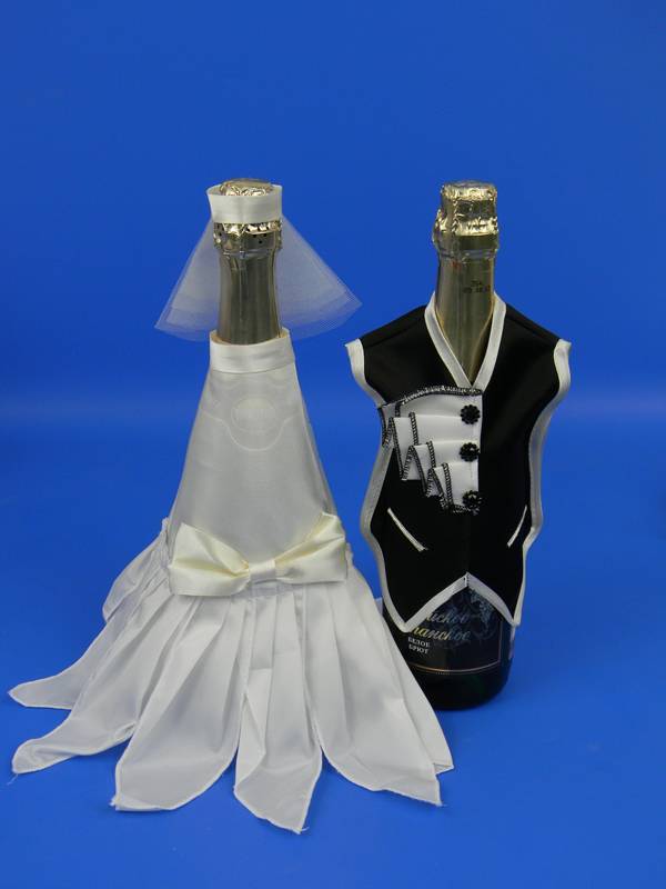 Шампанское жених и невеста своими руками пошаговое фото для начинающих