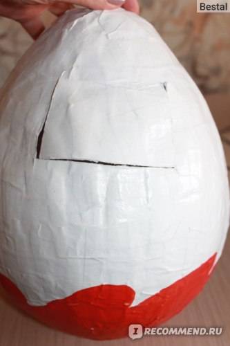 Как сделать большое яйцо киндер сюрприз из папье-маше